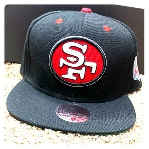 New SF 49ers SnapBack Hat. Black, Red, and Green